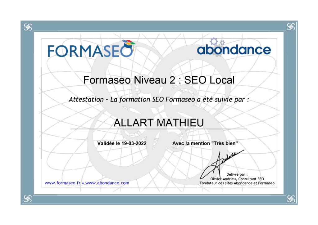 Mathieu Allart Formaseo SEO Local