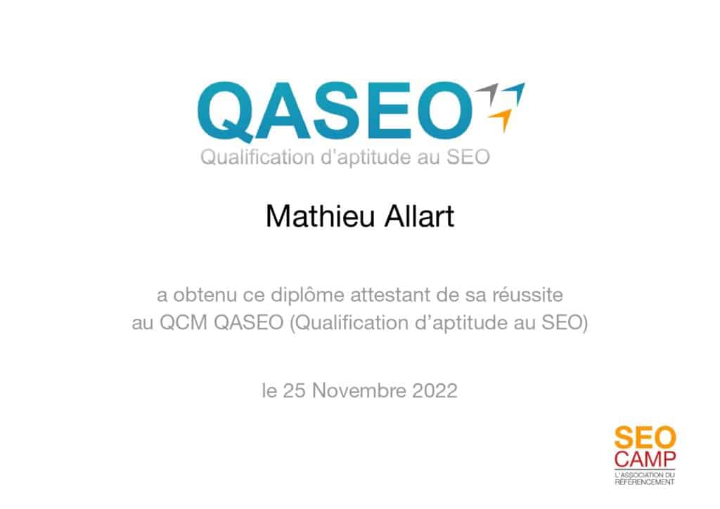 Mathieu Allart Formaseo QASEO